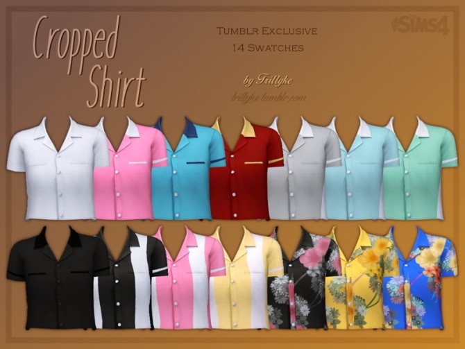 Sims 4 Cropped Shirt by Trillyke