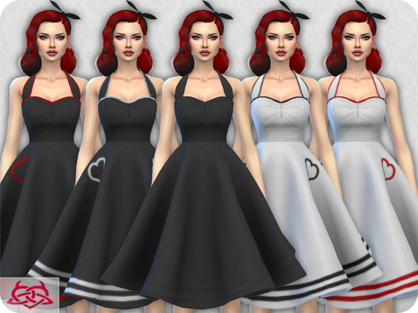 Sims 4 Sarah dress RECOLOR 8 by Colores Urbanos at TSR