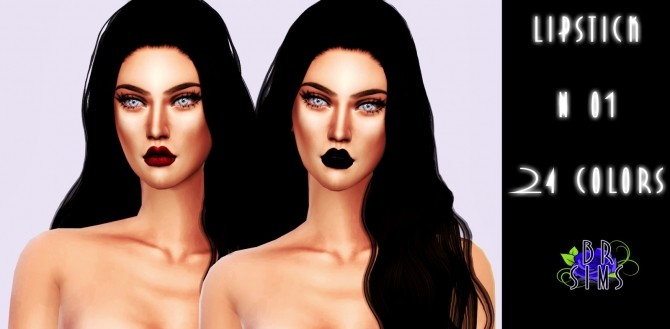 Sims 4 Lipstick N01 at BlueRose Sims