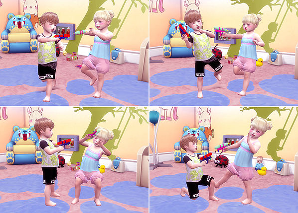 Sims 4 WaterGun Pose at A luckyday