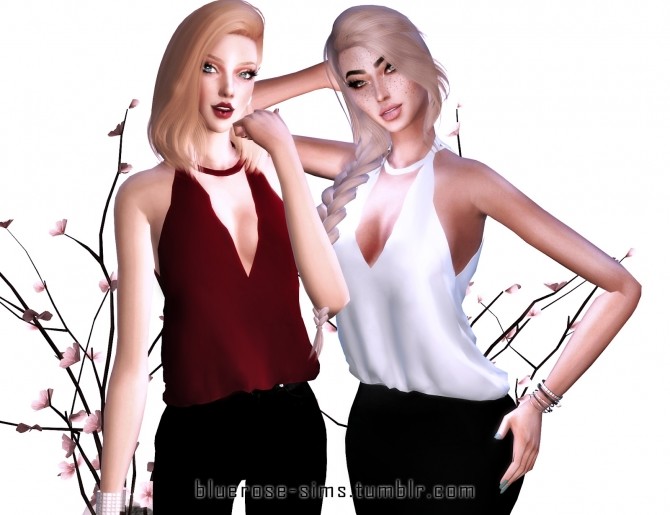 Sims 4 TRINEL TOP at BlueRose Sims