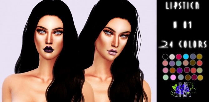 Sims 4 Lipstick N01 at BlueRose Sims