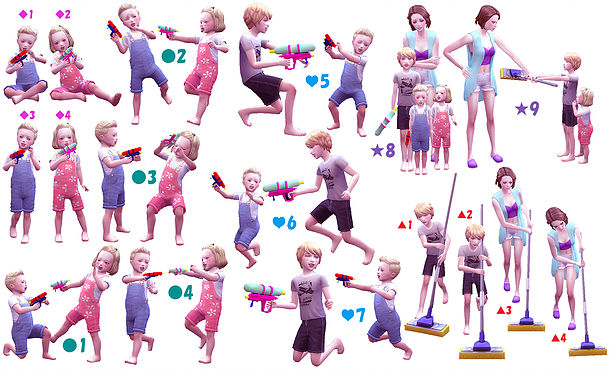Sims 4 WaterGun Pose at A luckyday