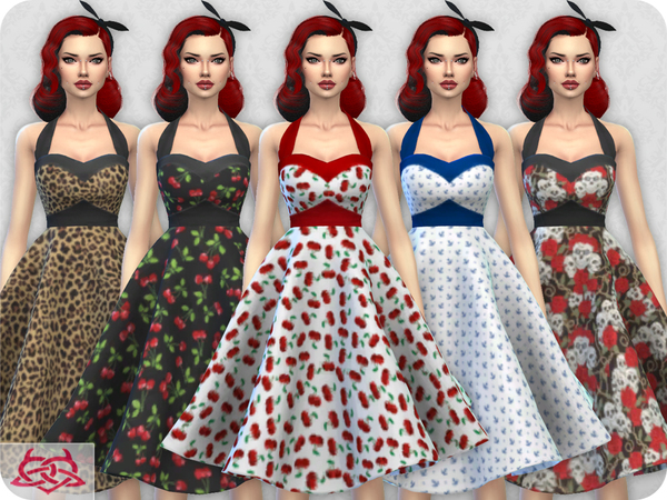 Sims 4 Sarah dress RECOLOR 7 by Colores Urbanos at TSR