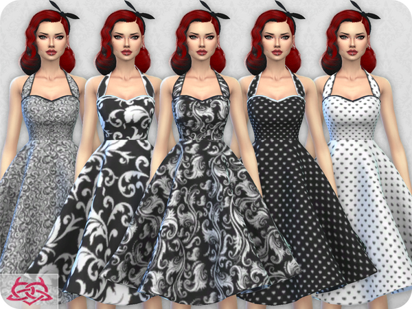 Sims 4 Sarah dress RECOLOR 5 by Colores Urbanos at TSR