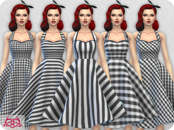 Sims 4 Sarah dress RECOLOR 5 by Colores Urbanos at TSR