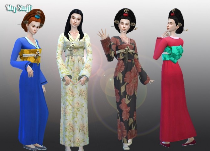 Sims 4 Japanese kimono at My Stuff