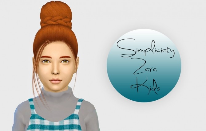 Sims 4 Simpliciaty cc Zara hair Kids Version at Simiracle