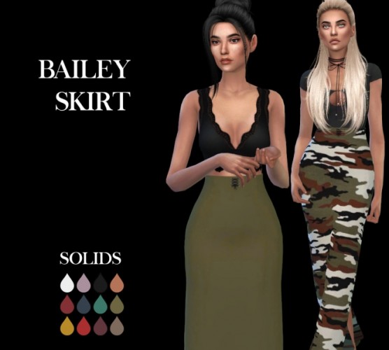 Bailey Skirt at Leo Sims » Sims 4 Updates