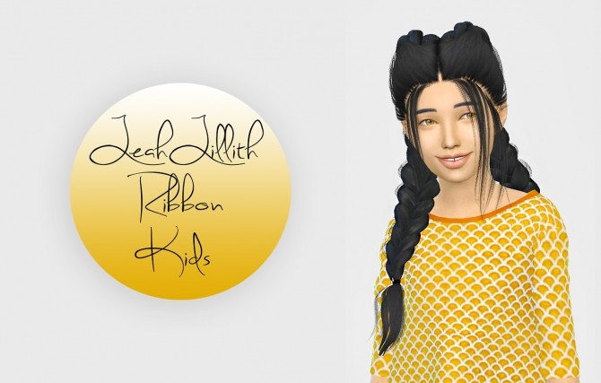Sims 4 Leahlillith Ribbon Hair Kids Version at Simiracle