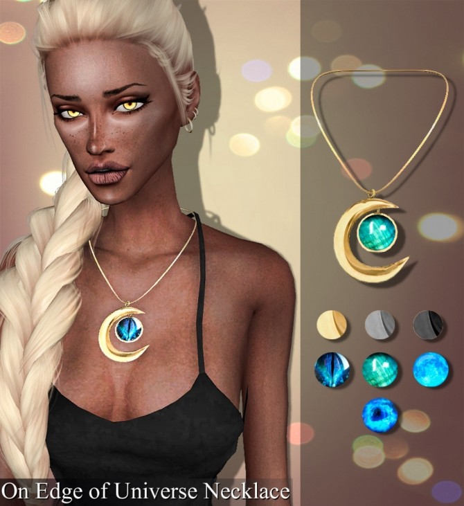 Sims 4 On the edge of universe necklace at Deep Space