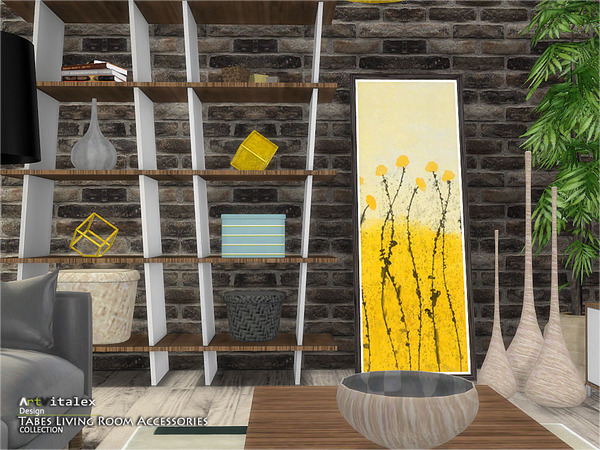 Sims 4 Tabes Living Room Accessories by ArtVitalex at TSR