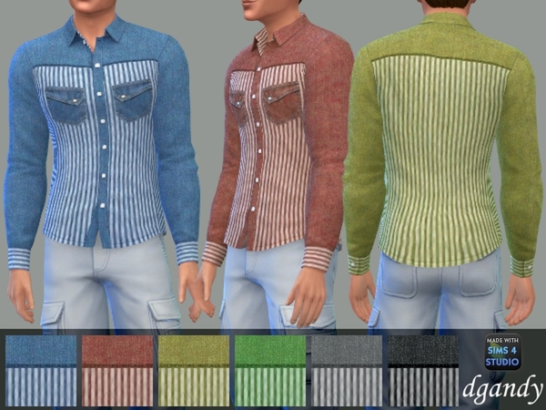 Sims 4 Long Sleeve Shirt B by dgandy at TSR