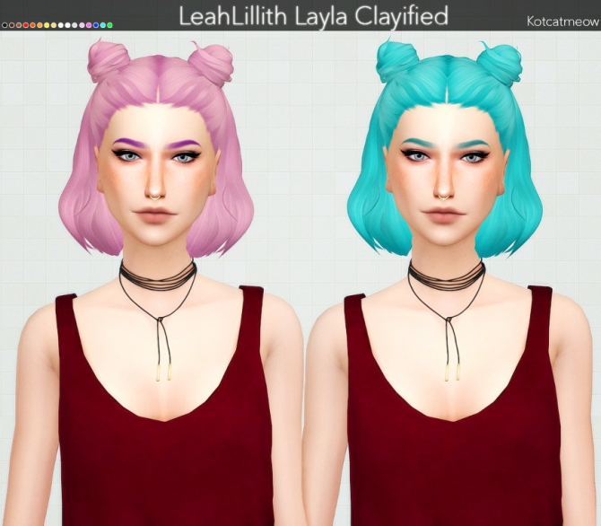 Leahlillith Layla Hair Clayified at KotCatMeow » Sims 4 Updates