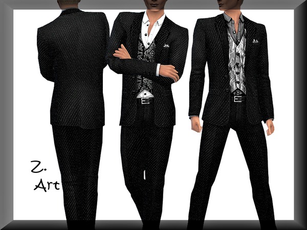 Sims 4 ClassicZ 03 fine mottled suit by Zuckerschnute20 at TSR