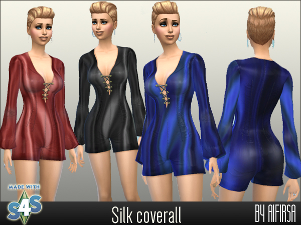 Sims 4 Silk coverall at Aifirsa