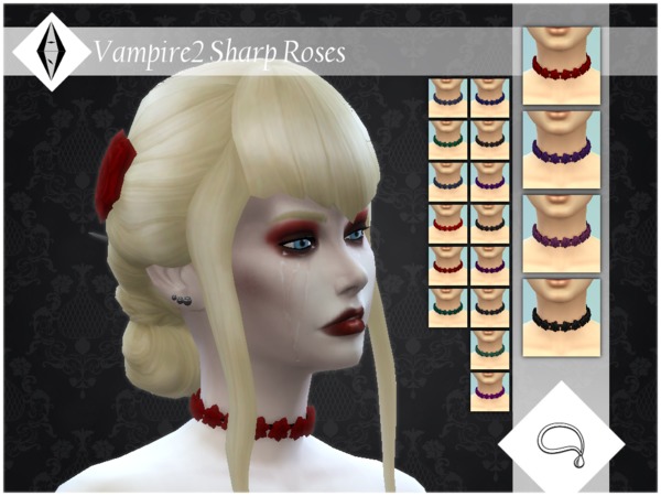 Sims 4 Vampire2 Sharp Roses Necklace by ALExIA483 at TSR
