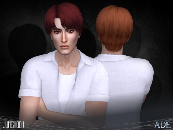 Sims 4 Jungkook hair by Ade Darma at TSR
