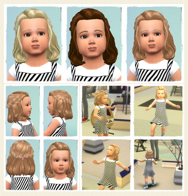 Sims 4 Summer Braided Halfup Toddler Hair at Birksches Sims Blog