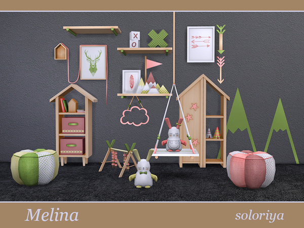 Sims 4 Melina Living Room by soloriya at TSR