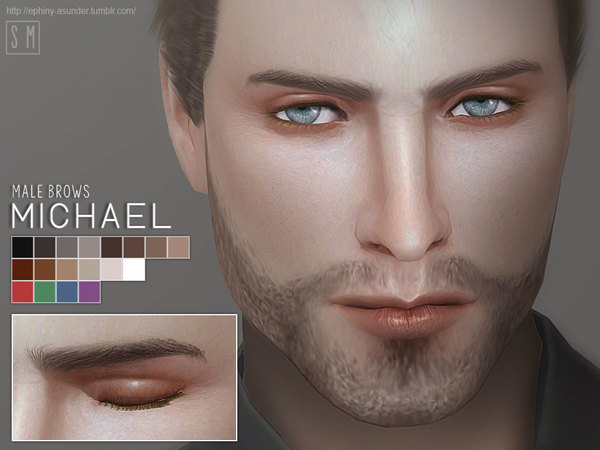 Sims 4 Michael Male Eyebrows by Screaming Mustard at TSR