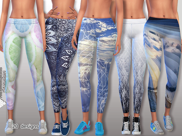 Sims 4 Last Days Of Summer Leggings Pack by Pinkzombiecupcakes at TSR
