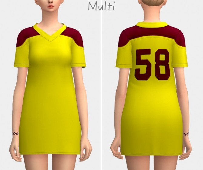 Sims 4 Sporty T shirt Dress at Tukete