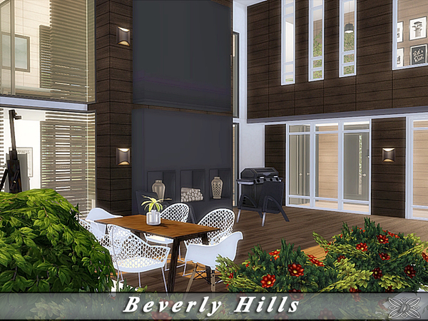 Sims 4 Beverly Hills luxurious contemporary villa by Danuta720 at TSR