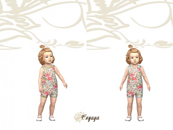 Sims 4 Fleurity bodyshort by Fuyaya at Sims Artists