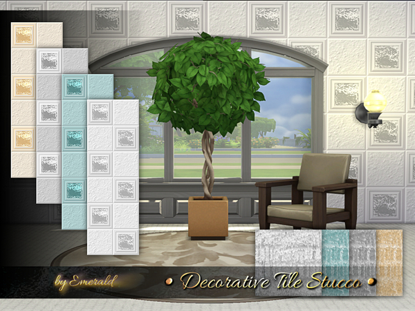 Sims 4 Decorative Tile Stucco by emerald at TSR