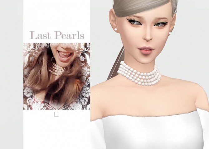 Sims 4 Last Pearls necklace at Waekey