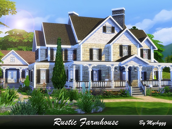 Sims 4 Rustic Farmhouse by MychQQQ at TSR