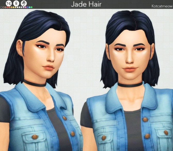 Sims 4 Jade hair at KotCatMeow