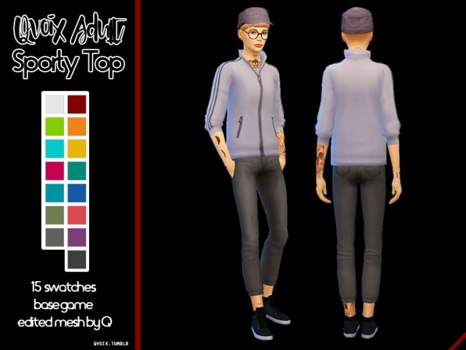Sims 4 Sporty Top at qvoix – escaping reality
