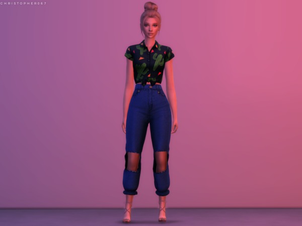Sims 4 Weekend Top by Christopher067 at TSR