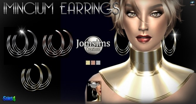 Sims 4 Imincium earrings and choker at Jomsims Creations