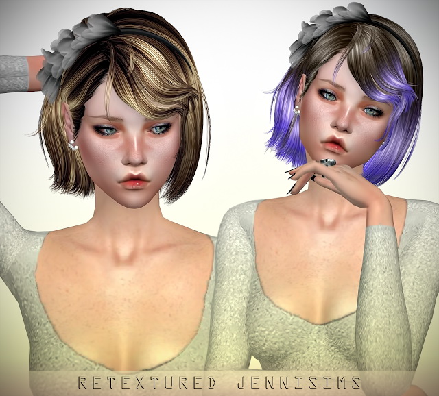 Sims 4 Newsea SweetScar Hair retexture at Jenni Sims