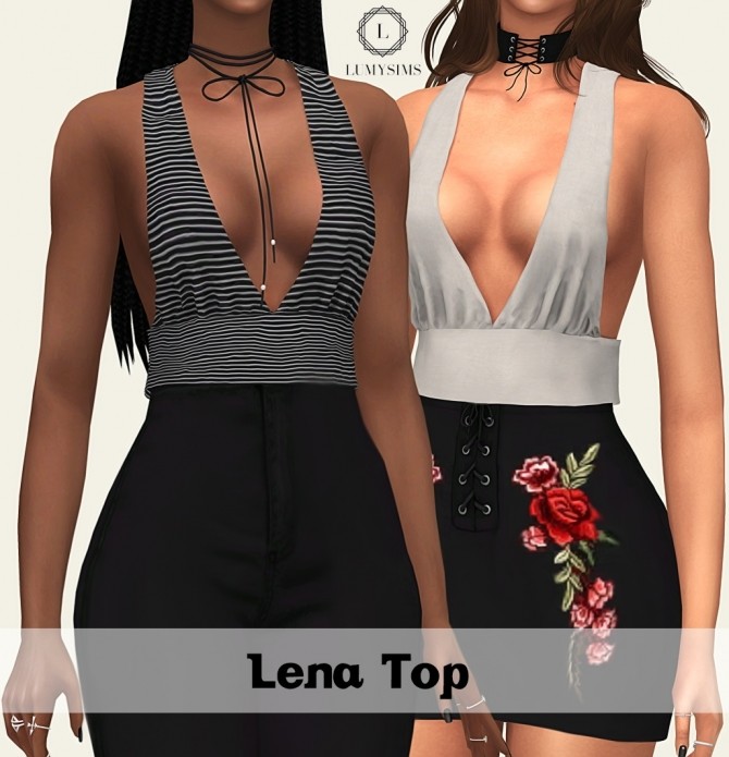 Sims 4 Lena Top at Lumy Sims
