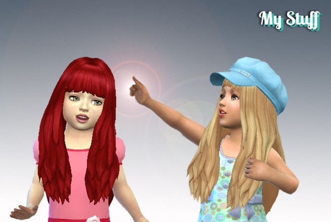 Sims 4 Long NO Dipped Color for Toddlers at My Stuff