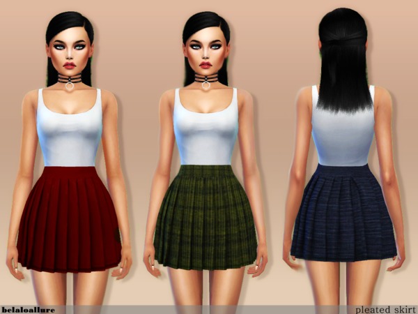 Sims 4 Pleated skirt by belal1997 at TSR