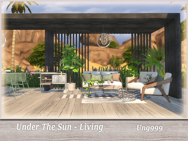 Sims 4 Under The Sun Living by ung999 at TSR