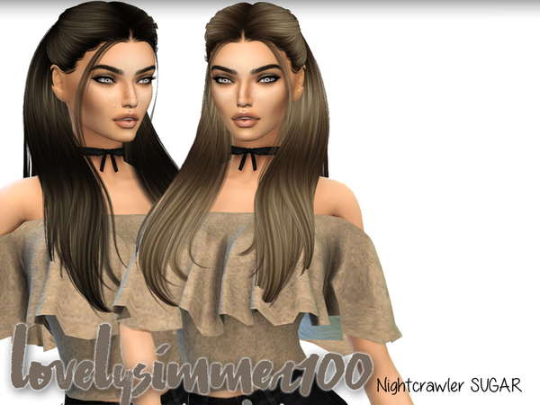 Sims 4 Nightcrawler SUGAR hair recolor by XxLovelysimmer100xX at TSR