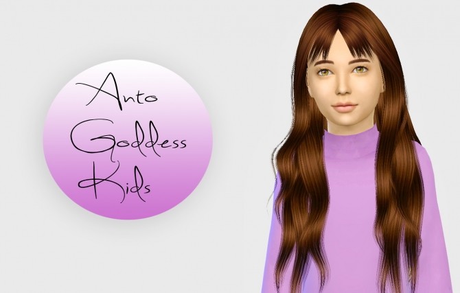 Sims 4 Anto Goddess Hair Kids Version at Simiracle