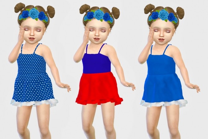 Sims 4 Qvoix Rosie Dress Recolor at Simiracle