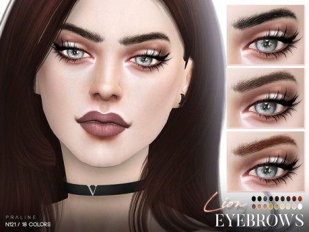 Lion Eyebrows N121 by Pralinesims at TSR » Sims 4 Updates