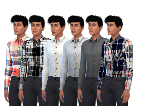 Sims 4 Mens Button Up by jshirle at TSR