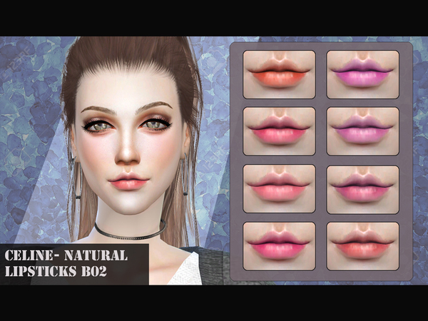Sims 4 Natural Lipsticks B02 by CelineNguyen at TSR