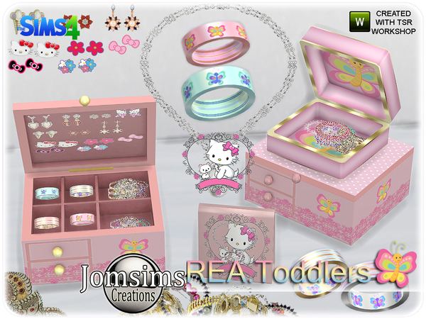 Sims 4 Rea toddlers deco jewelry box and clutters by jomsims at TSR
