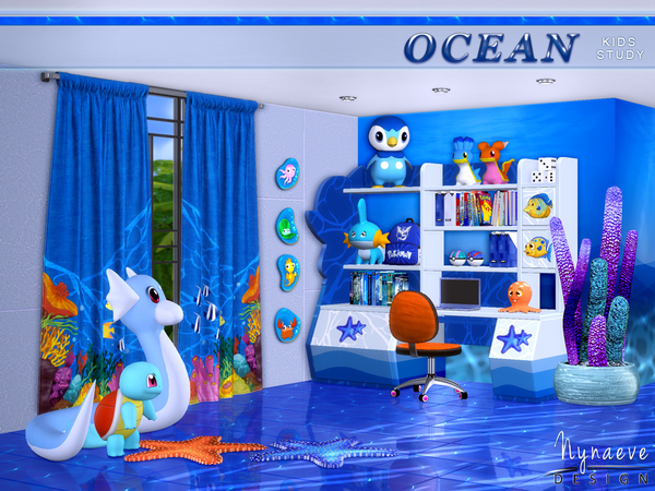 Sims 4 Ocean Kids Study by NynaeveDesign at TSR