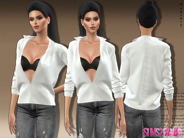 Sims 4 Shirt With Bra by sims2fanbg at TSR